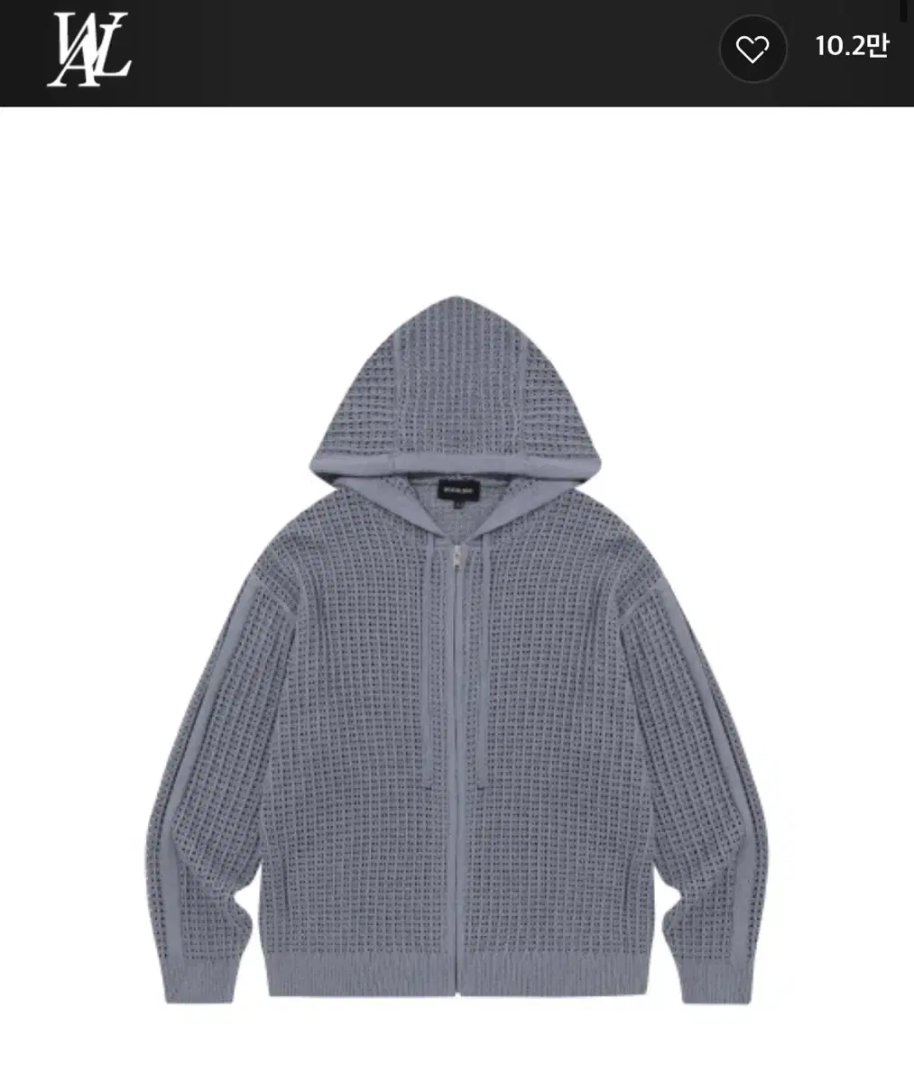 우알롱 니트 후드집업 Scassi knit hood zip-up