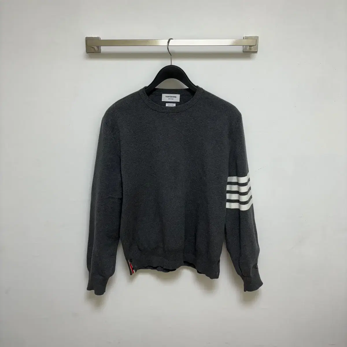 (5) Thom Browne Milano Stitch Knit Gray