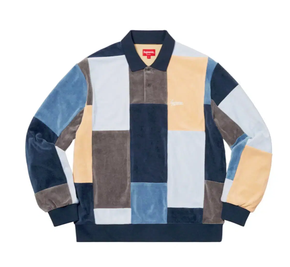 (M)Supreme Patchwork Velour Long Sleeve Bloo