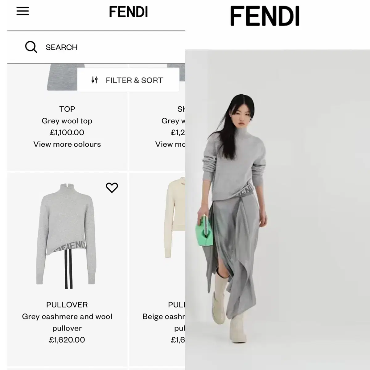 Fendi 펜디 여성 캐시미어 울 니트