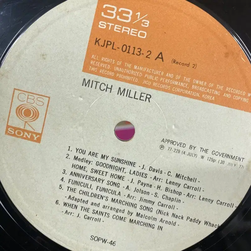 MITCH MILLER LP / AA6355