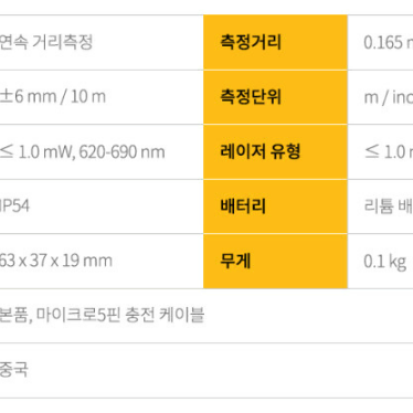 콤팩트 생활방수 휴대용 미니 레이저 거리측정기 목공 토목 건설