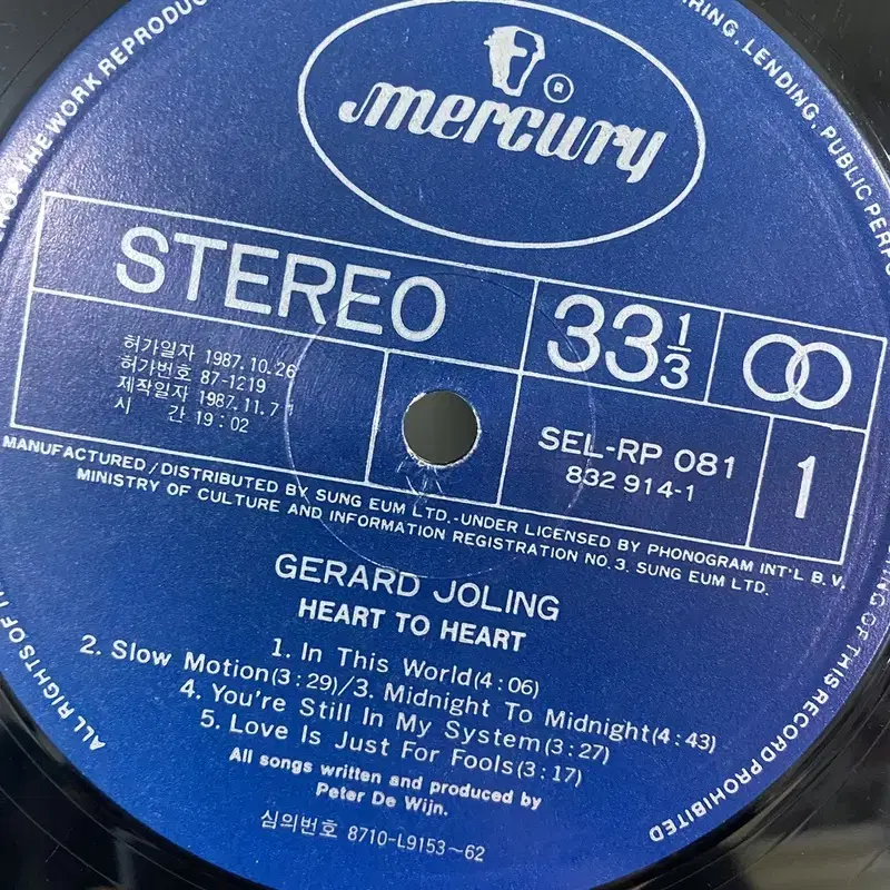 GERARD JOLING LP / AA6366