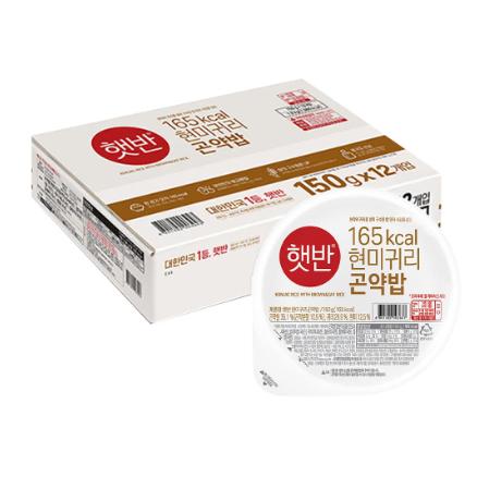 무료배송-햇반 현미 귀리 곤약밥 150g 12개