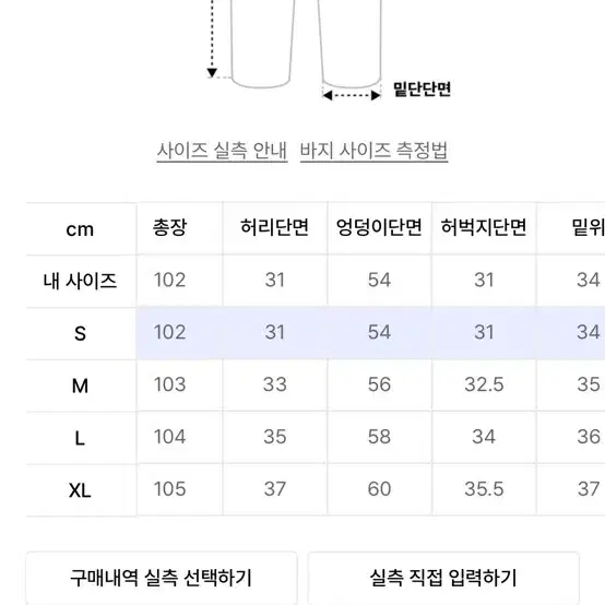 토피 코듀로이 백 밴딩 팬츠 차콜 S