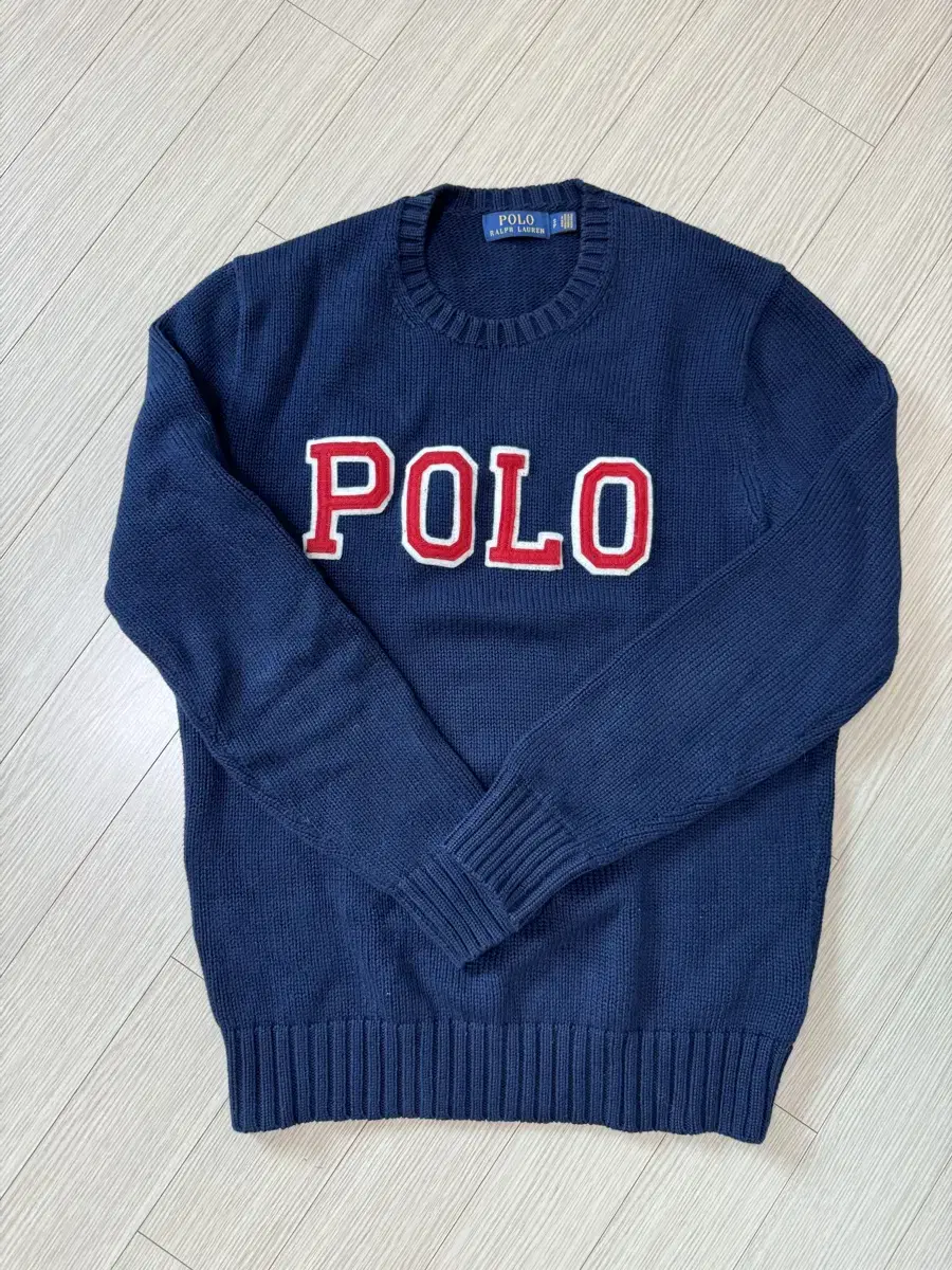 Polo Logo Knit Navy S