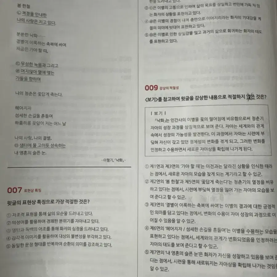 마더텅 수능 기출문제집 국어 문학