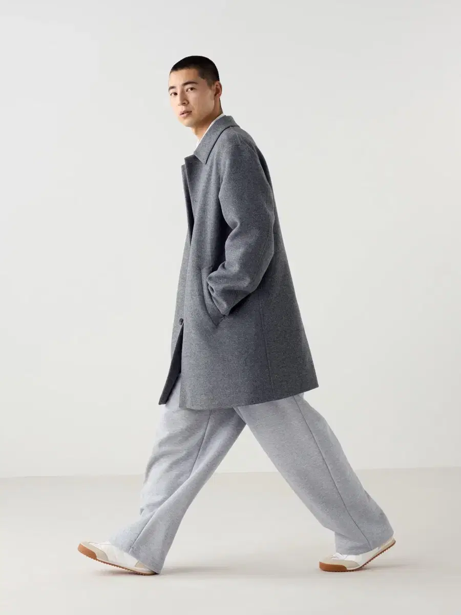 Uniqlo C Double-faced coat gray