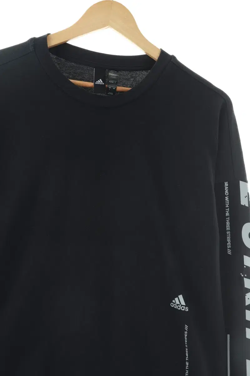 (S) Adidas Long Sleeve T-Shirt Black Big Print Old School-10434