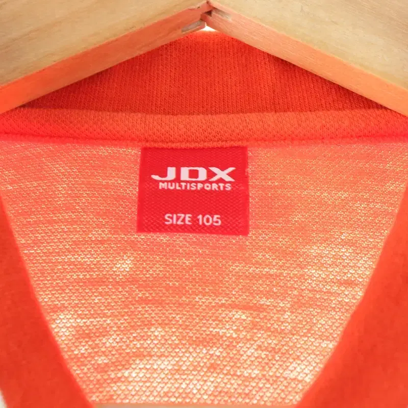 (XL) JDX 카라 긴팔티셔츠 오염 오렌지 골프-1043E