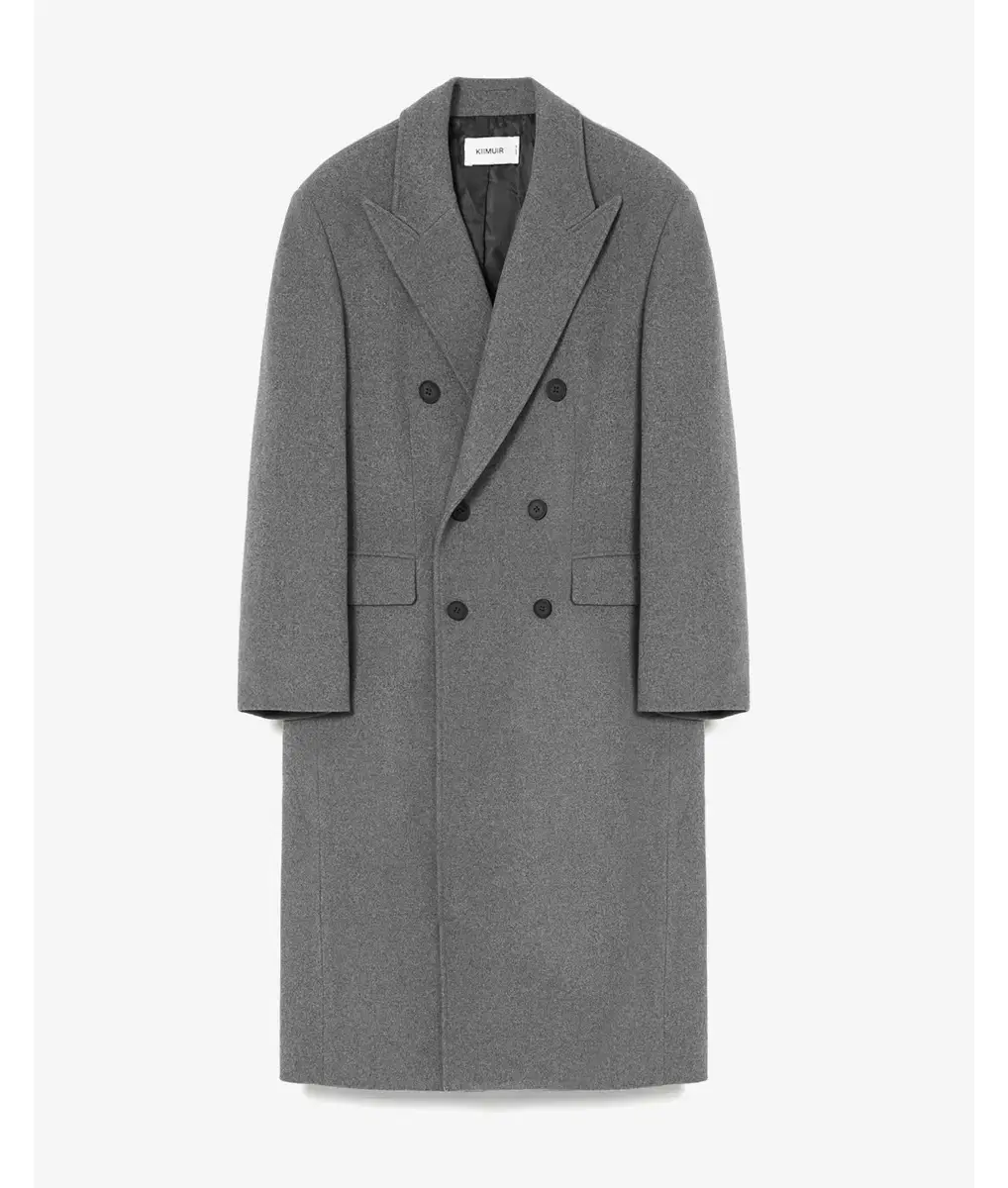 Keymuir Surplus Wool Large Double Maxi Coat Gray L [New]