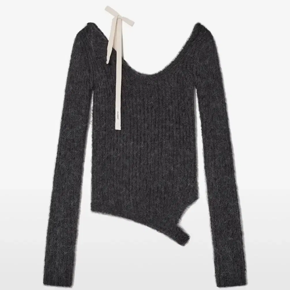 글로니 ISA ASYMMETRICAL KNIT TOP (SOOT)