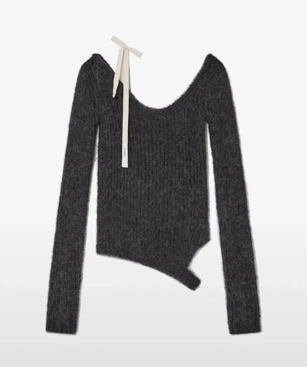 글로니 ISA ASYMMETRICAL KNIT TOP (SOOT)