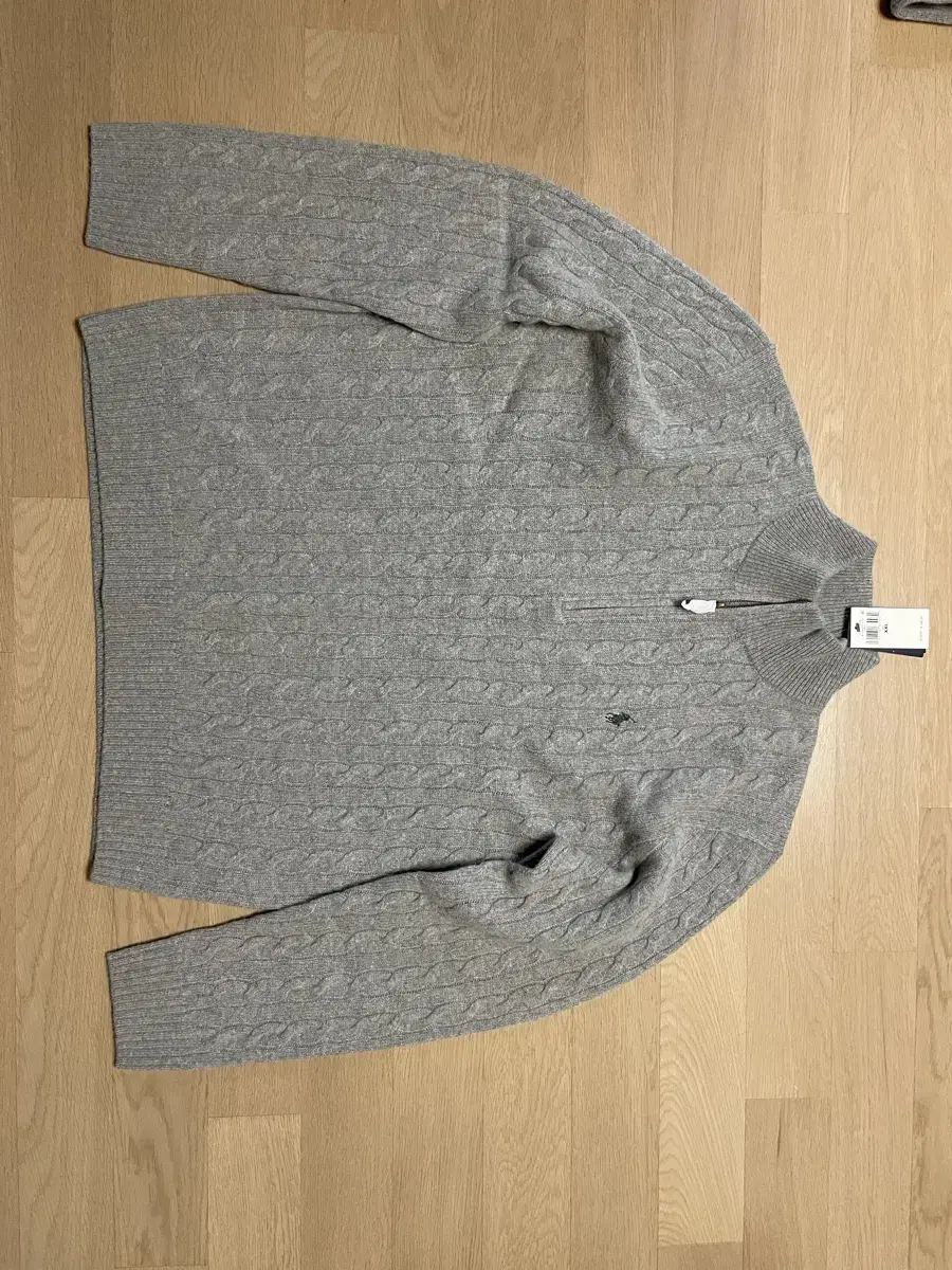 Polo Ralph Lauren Wool and Cashmere Half-Zip Pretzel Knit