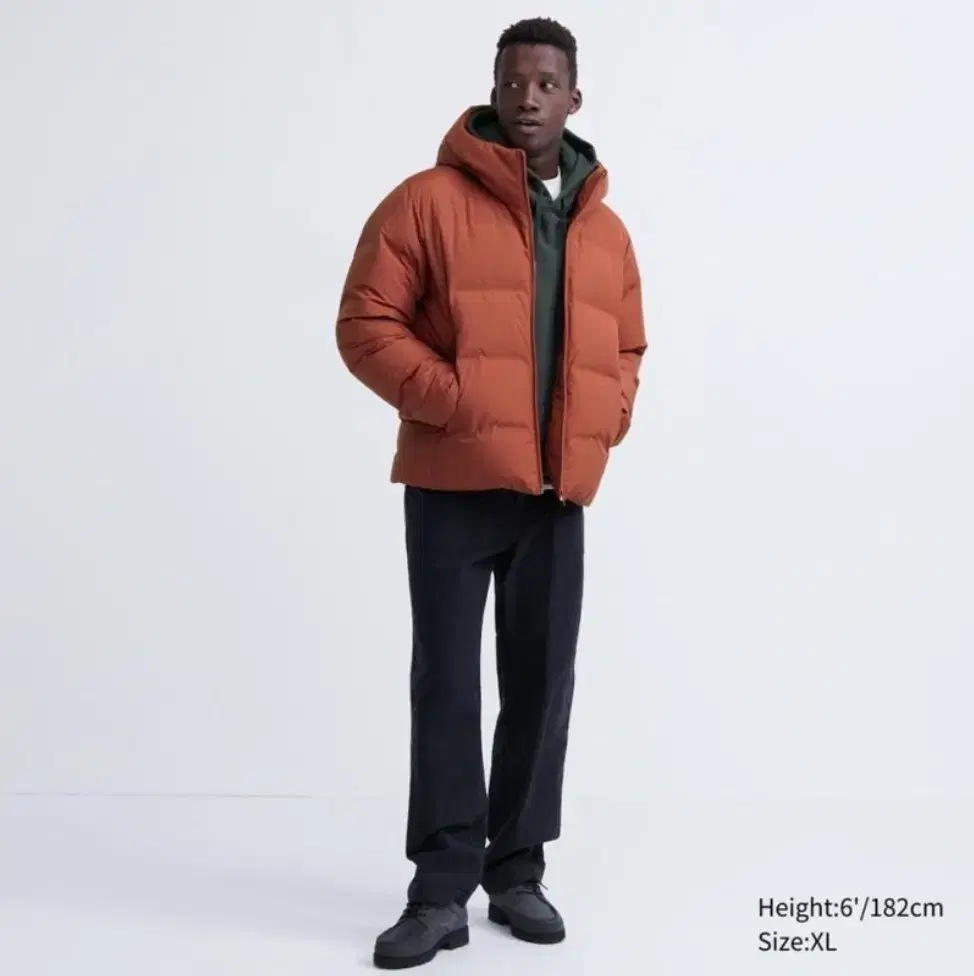 Uniqlo Seamless Down Parka Orange XL