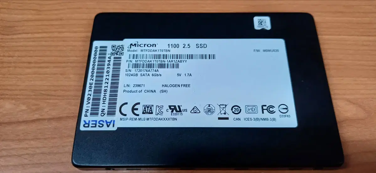 중고 ssd1테라 micron