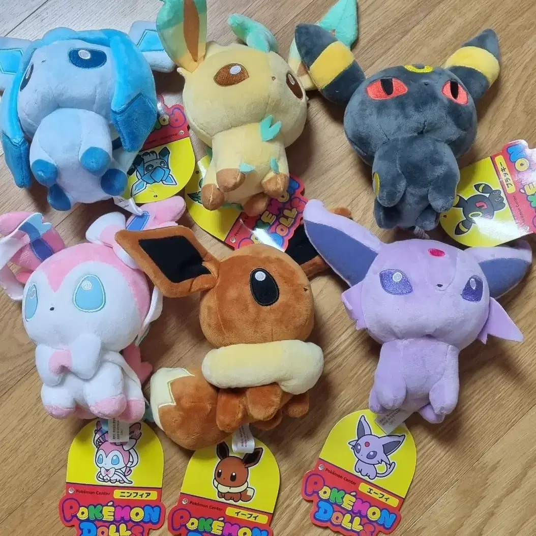 포켓몬센터 정품 POKEMON DOLLS 포켓몬 돌즈 이브이 6종 세트