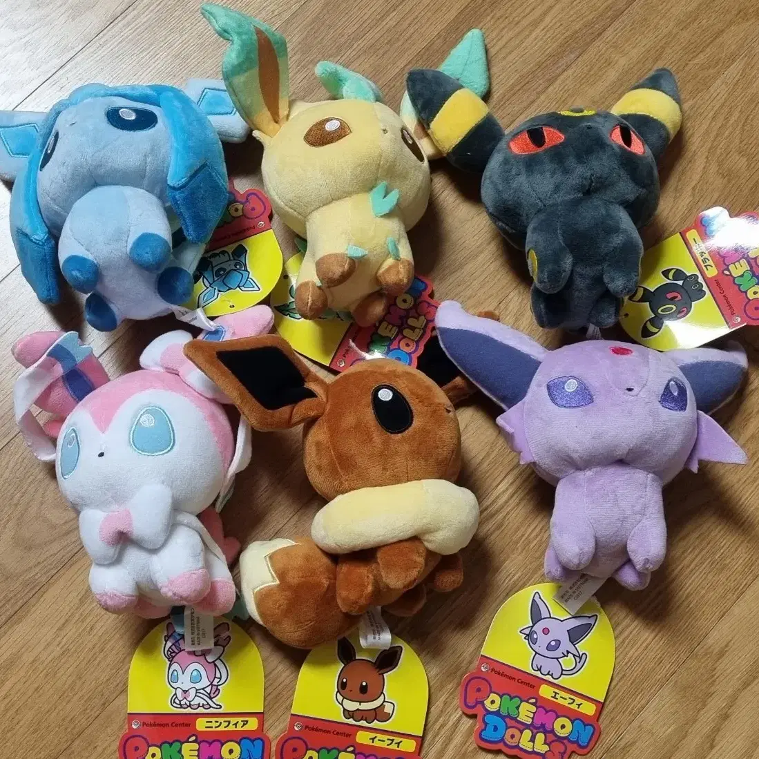 포켓몬센터 정품 POKEMON DOLLS 포켓몬 돌즈 이브이 6종 세트