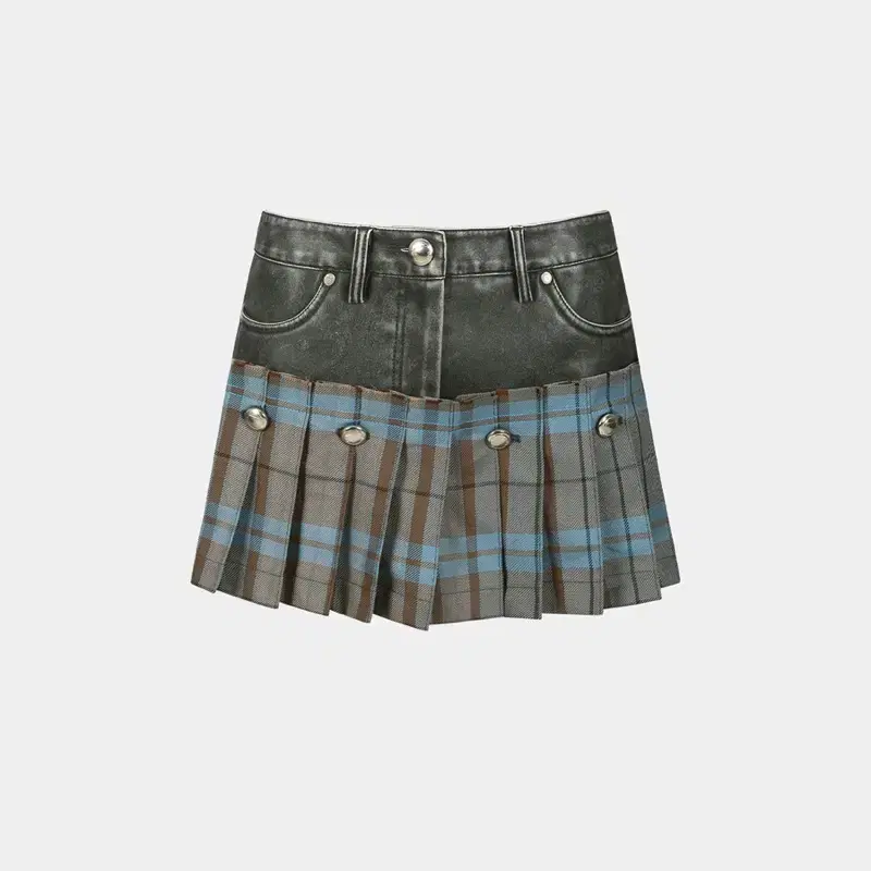 앤더슨벨 FAUX-LEATHER SKORT 레더 스커트