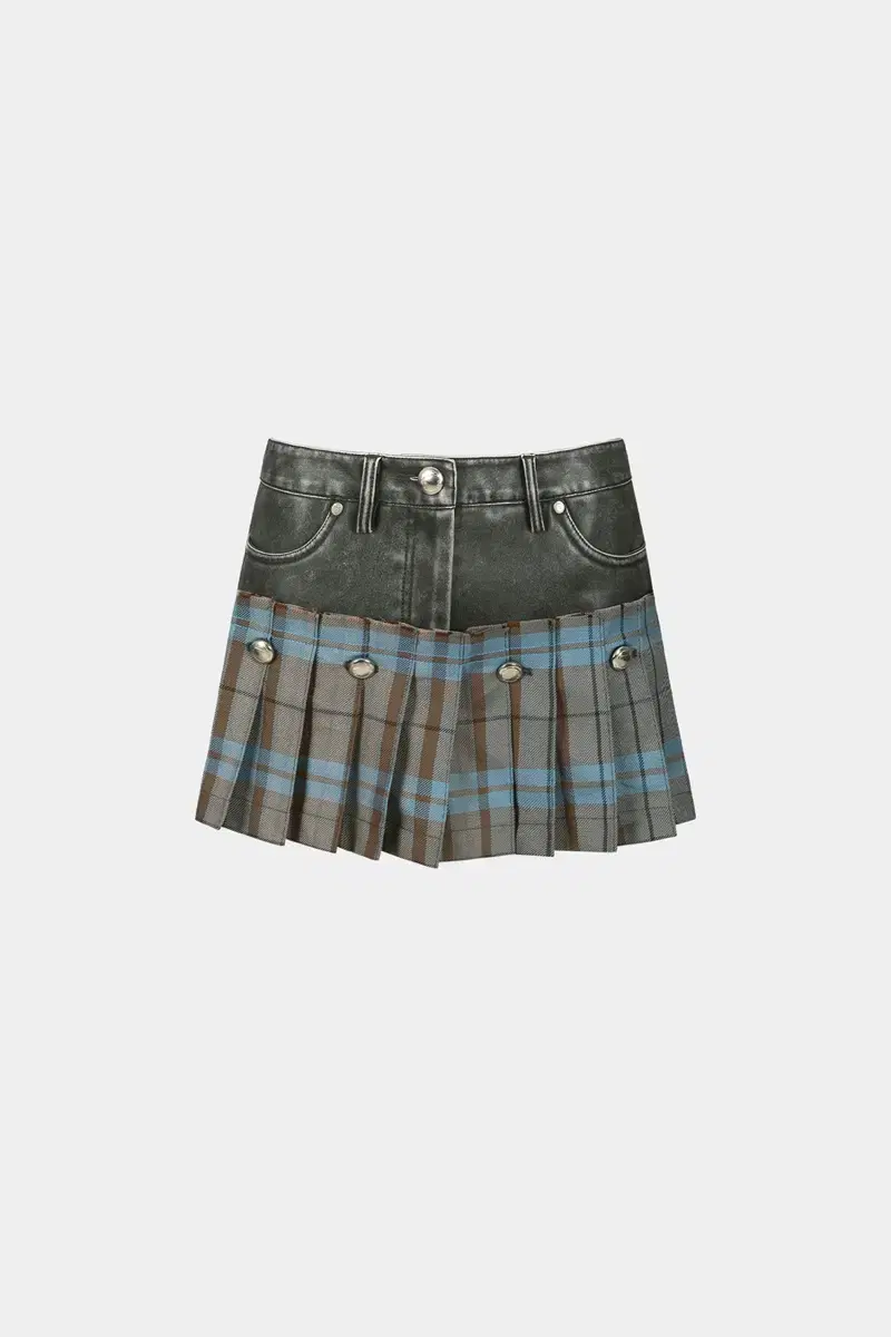 앤더슨벨 FAUX-LEATHER SKORT 레더 스커트