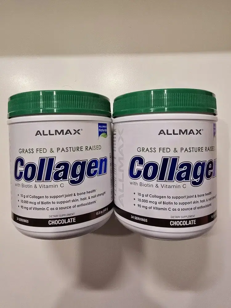 [택포]대용량 ALLMAX 올맥스 콜라겐 초콜릿 맛 440g 2통