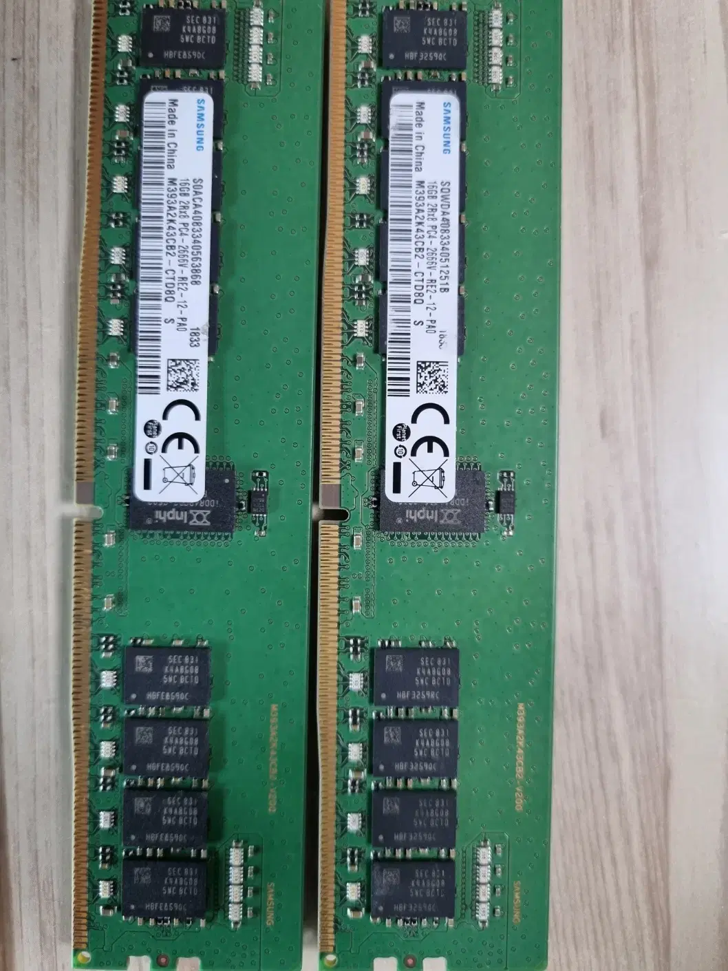 삼성 DDR4 32GB(16x2) ECC서버용 램