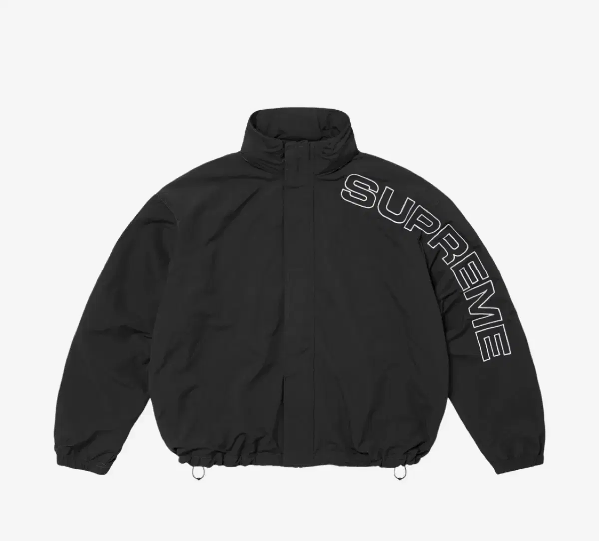 Supreme Spellout Embroidered Track Jacket Black - 24FW Newm