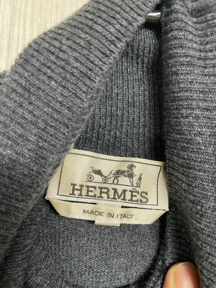 Hermès Pullover Wool Knit L Genuine