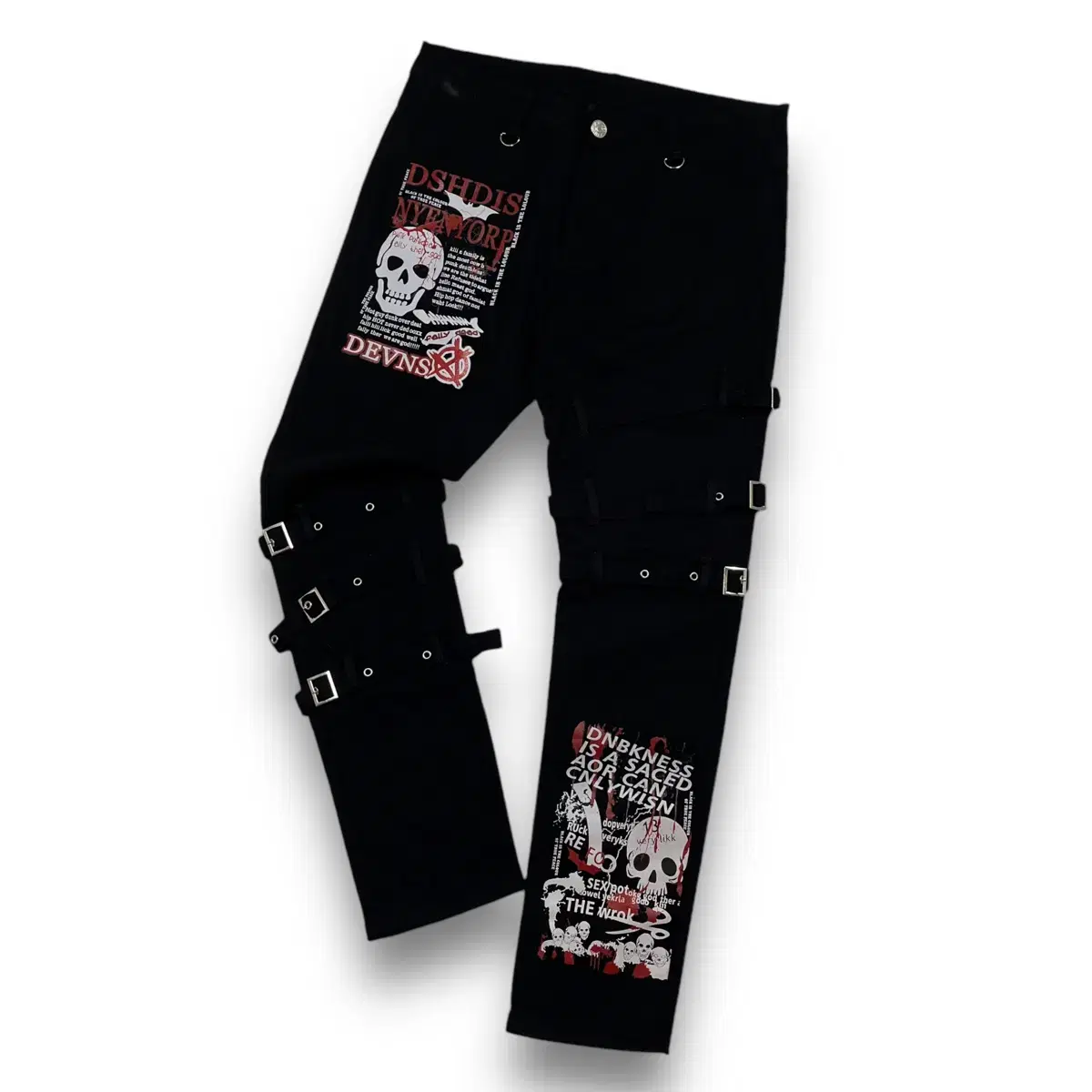 Punk SoSo Skull Blood 6-Ply Bondage Deadstock Pants