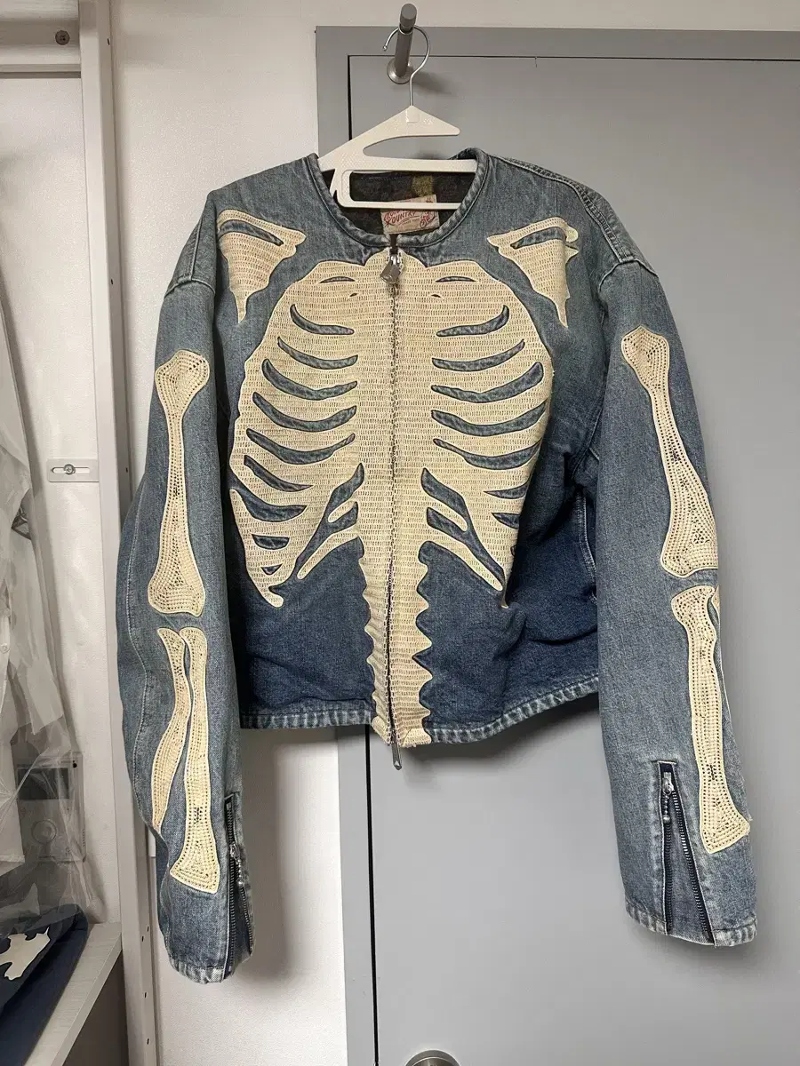 [5] Capital Motocross Bone Denim Jacket