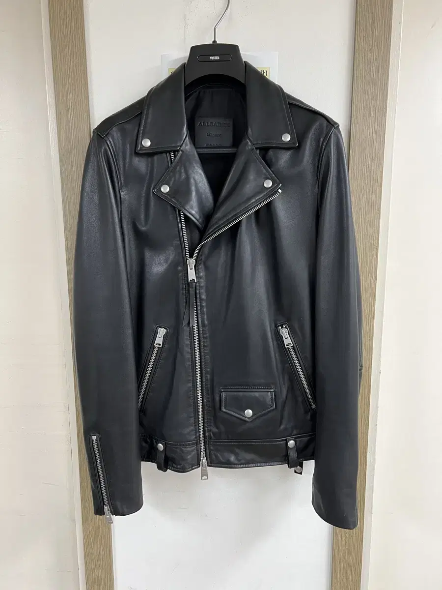 All Saints Milo leather jacket size M, brand new and in excellent condition, for sale.