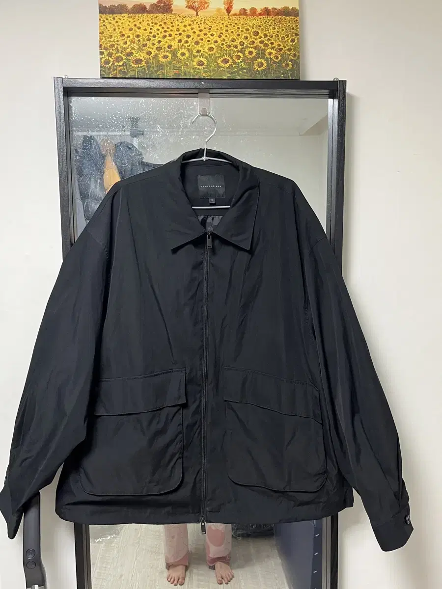 Spooforman Men's Big Size Two-Way Windbreaker Jacket