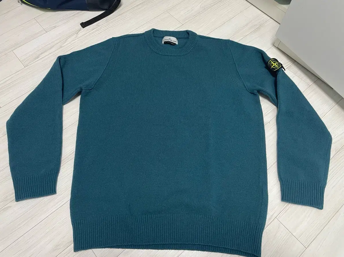 Genuine Stone Island Lambswool Crewneck Knit Dark Teal Size XL