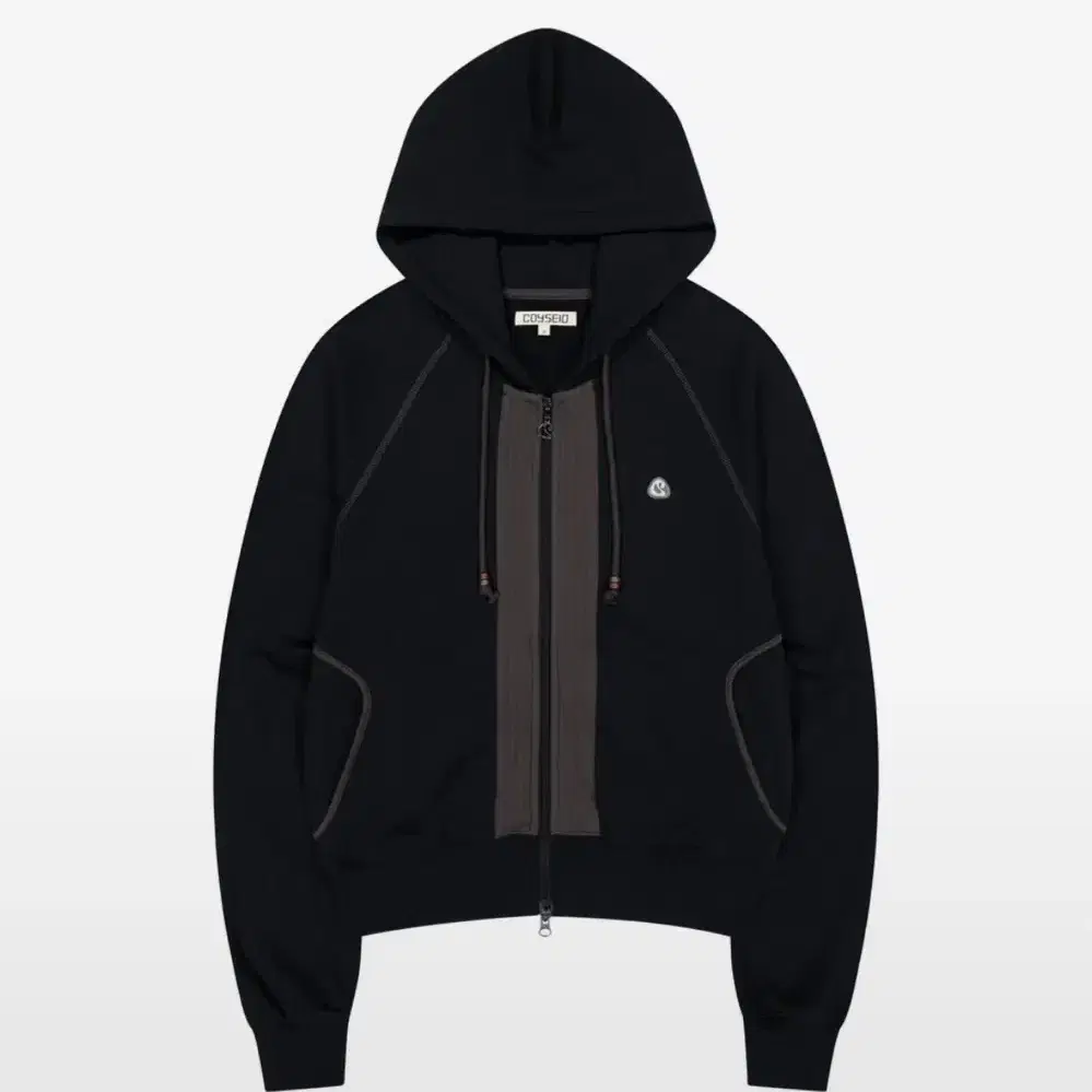 PUCKERING HOOD ZIP-UP BLACK 코이세이오 후드집업