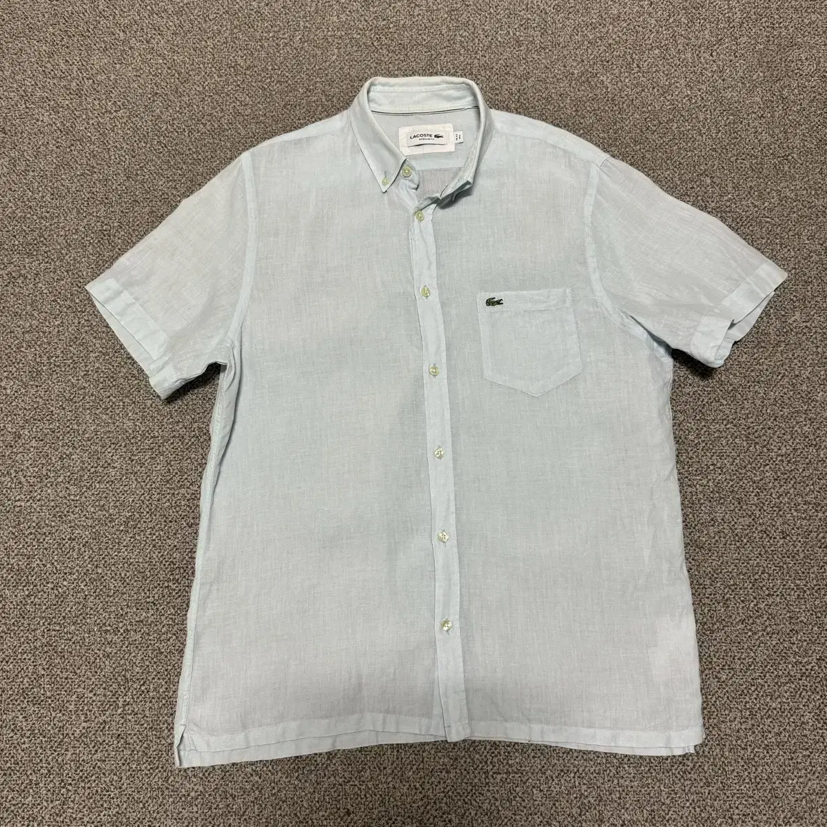 L Lacoste Linen short sleeve shirt