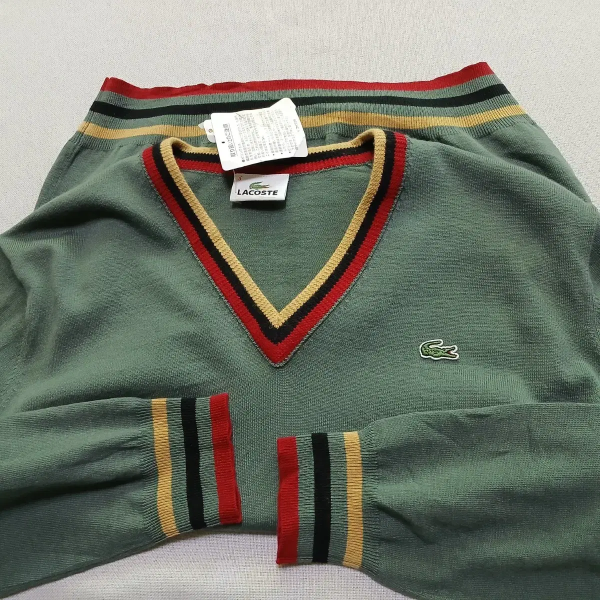 Lacoste V-neck knit in Japan