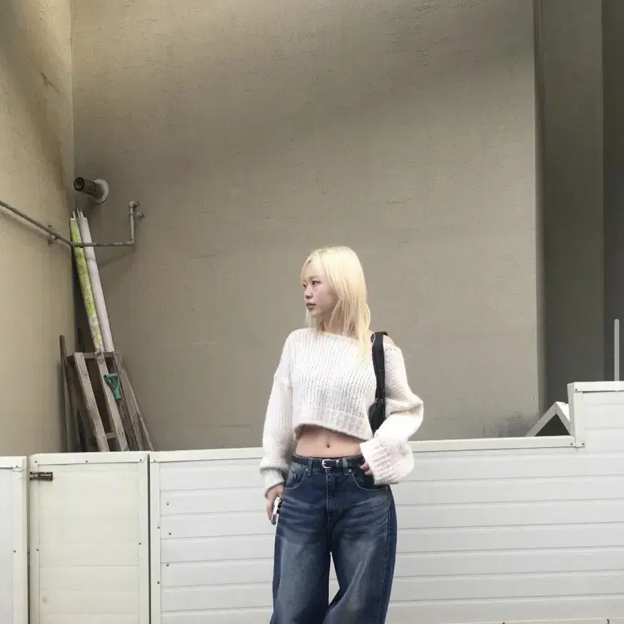 아워캐비넷 cat blush denim pants