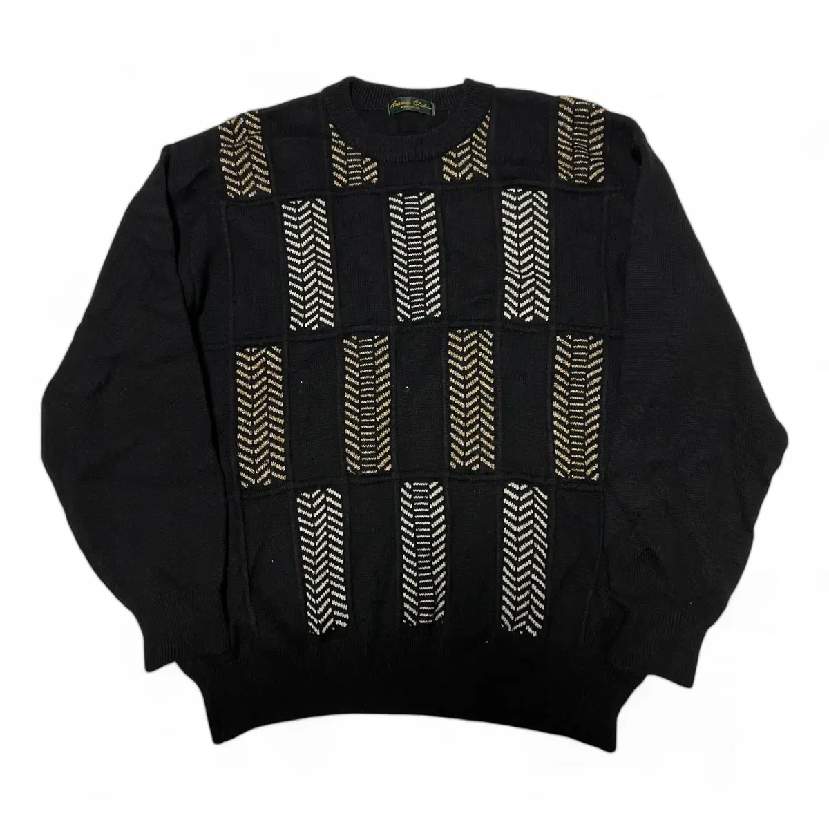 ARAMIS Aramis Patterned Black Rounded Knit (L)