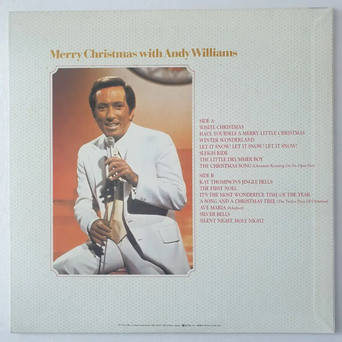 (일본/LP) Andy Williams - Merry Christmas