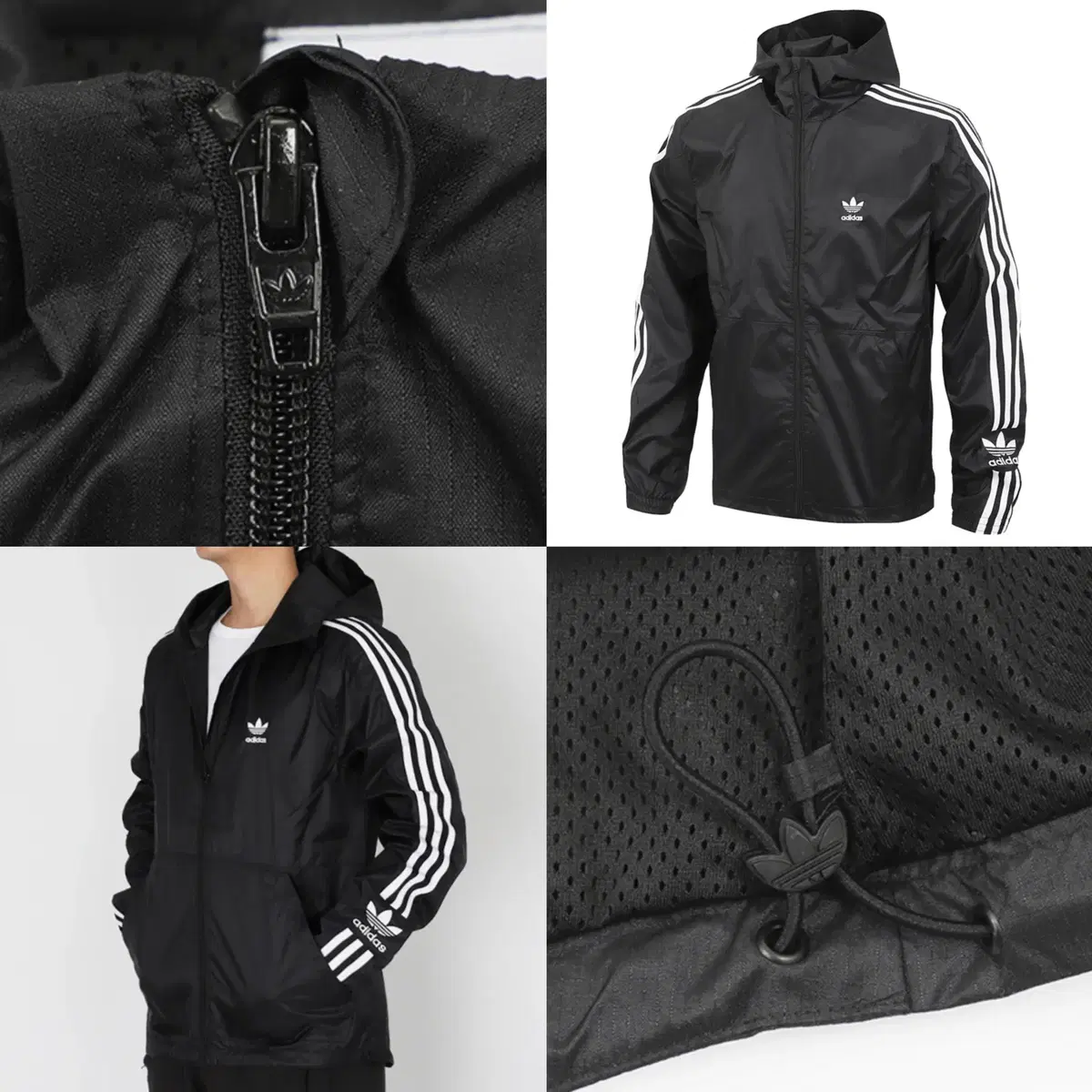 Adidas Classic Lock Up Windbreaker Windbreaker Hoodie Zip Up