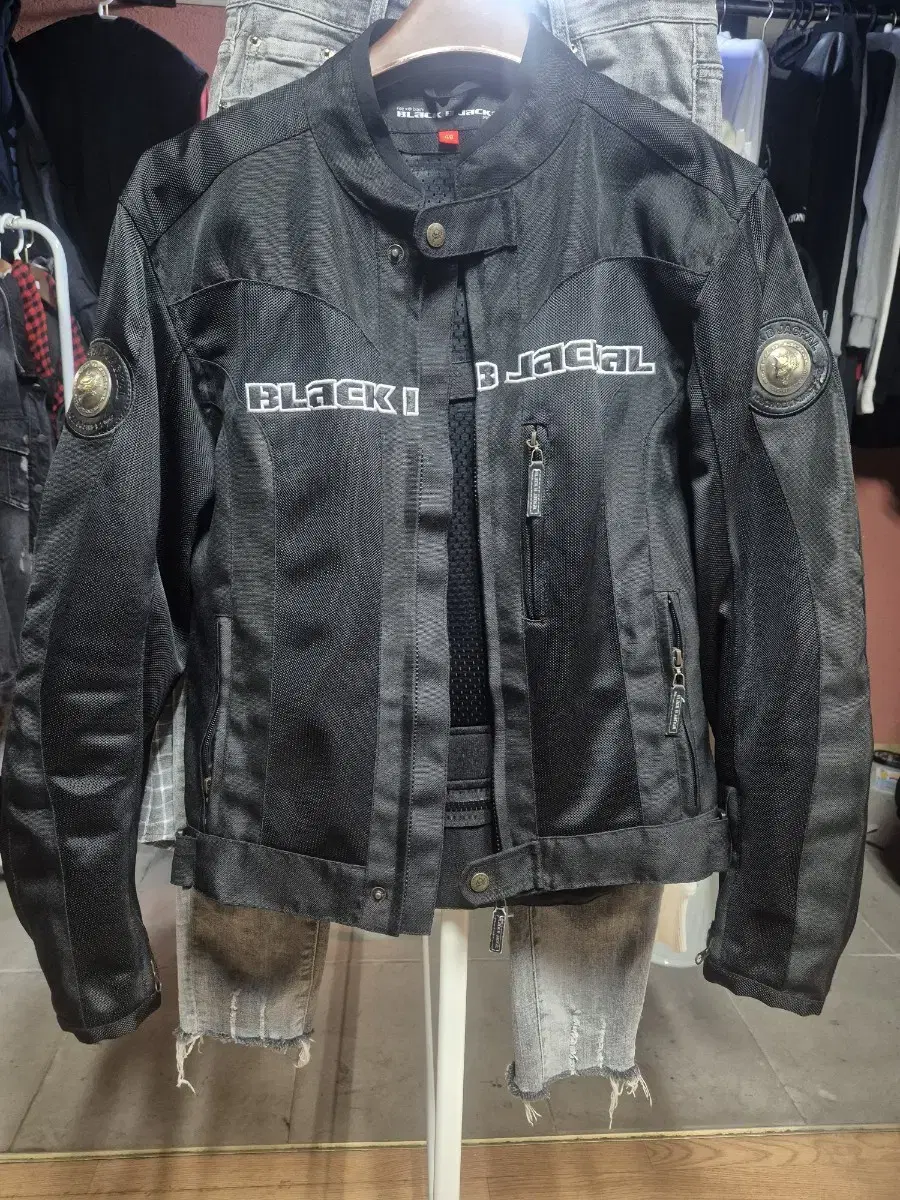 Black rain jackal rider jacket