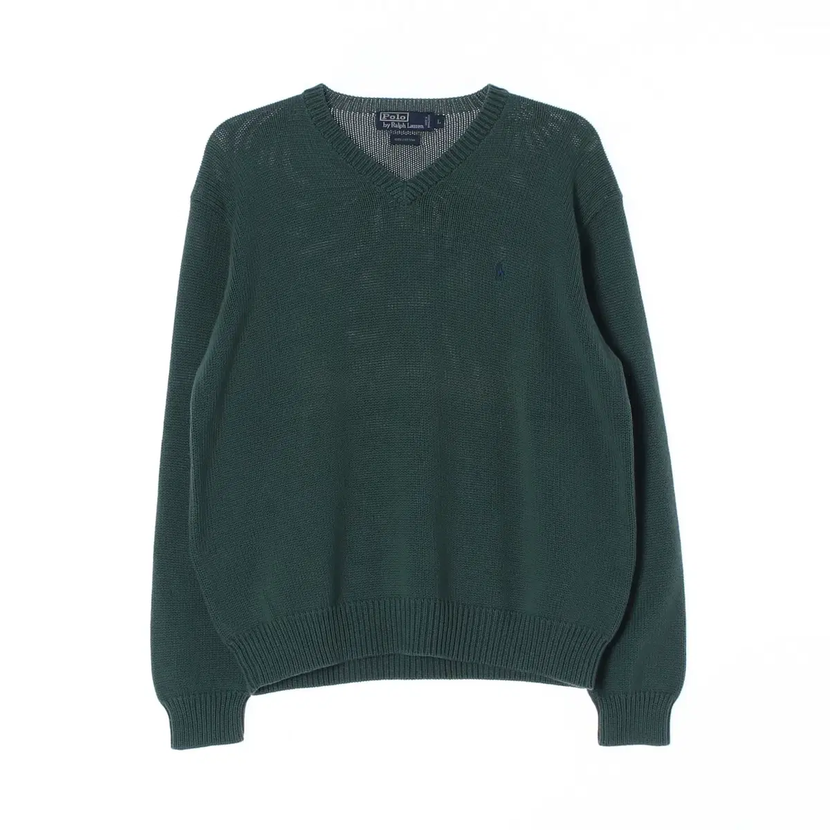 (Genuine)[L]Polo Ralph Lauren Deep Green V-Neck Knit Sweater