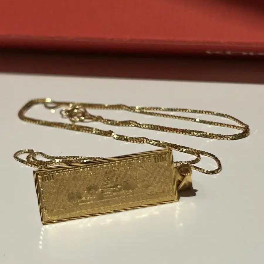 Supreme 100 Dollar Bill 14kGold 슈프림 목걸이