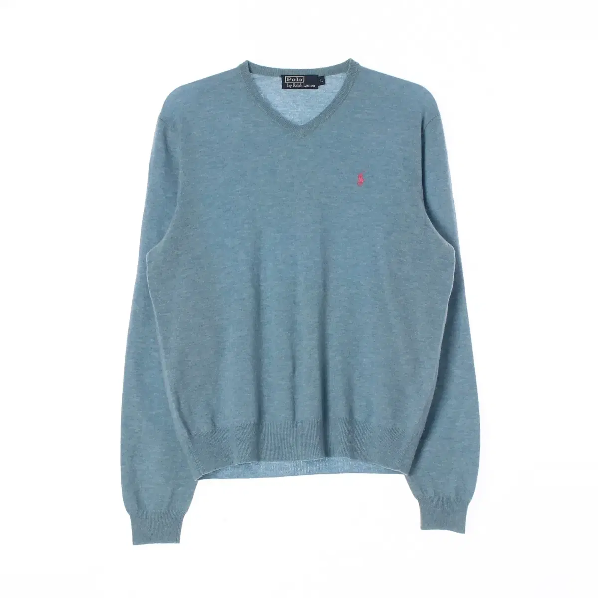 (Genuine)[L]Polo Ralph Lauren Wool100 bloo V-neck knit sweater