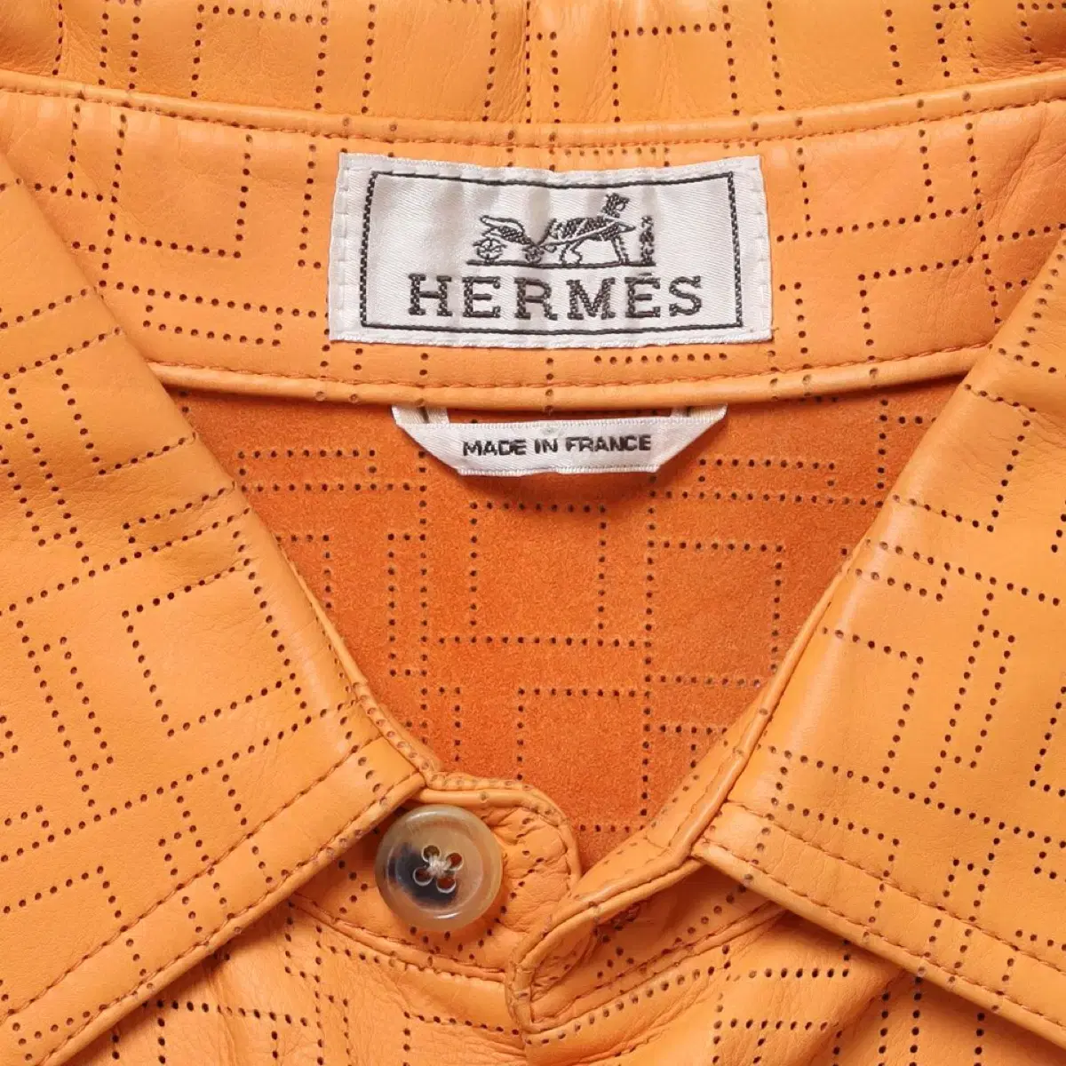 HERMES Cowhide Pattern Shirt