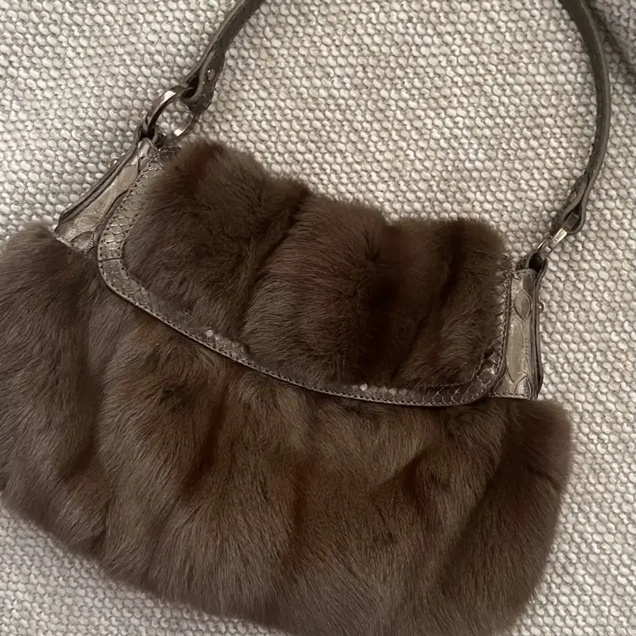 Fendi 펜디 fur & Python 토트 숄더백 미착용