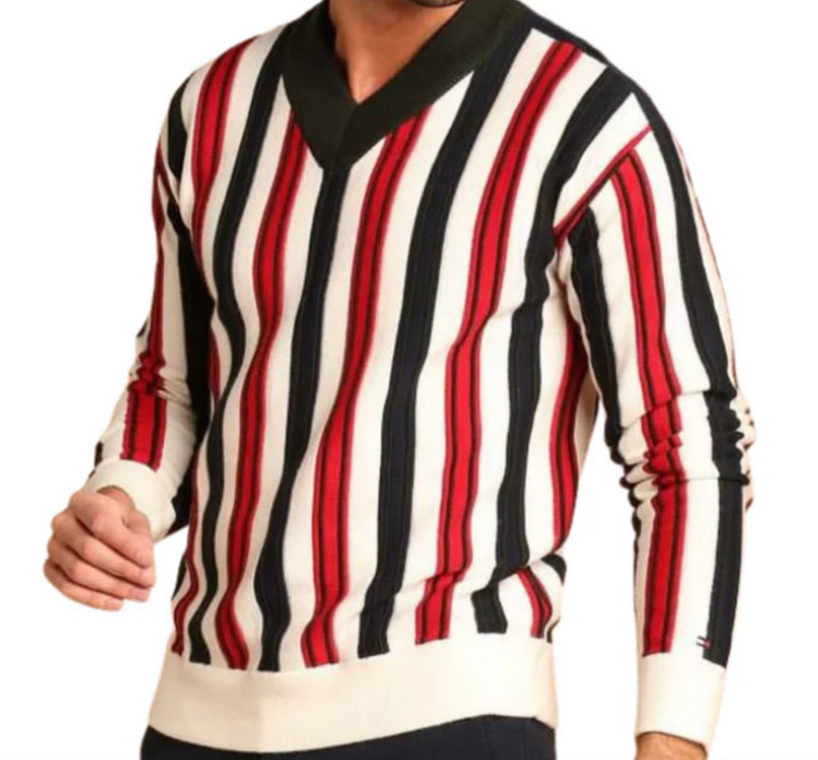 Tommy Hilfiger Wool Blend Striped Knit (S) 1502