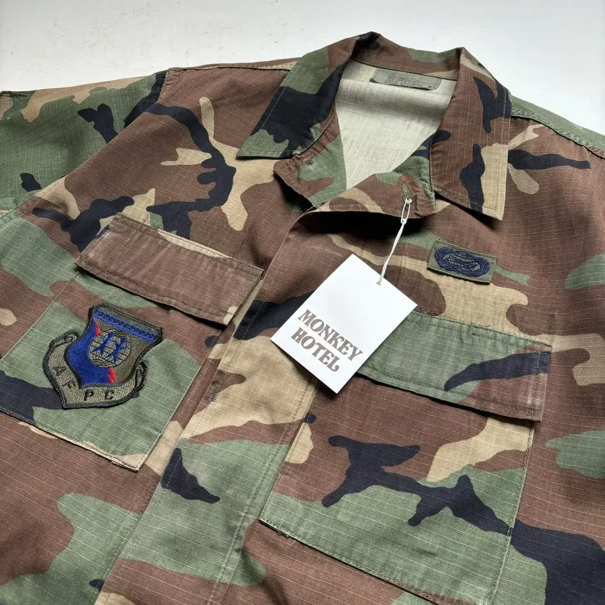 US ARMY OG 빈티지 BDU 우드랜드 자켓 S