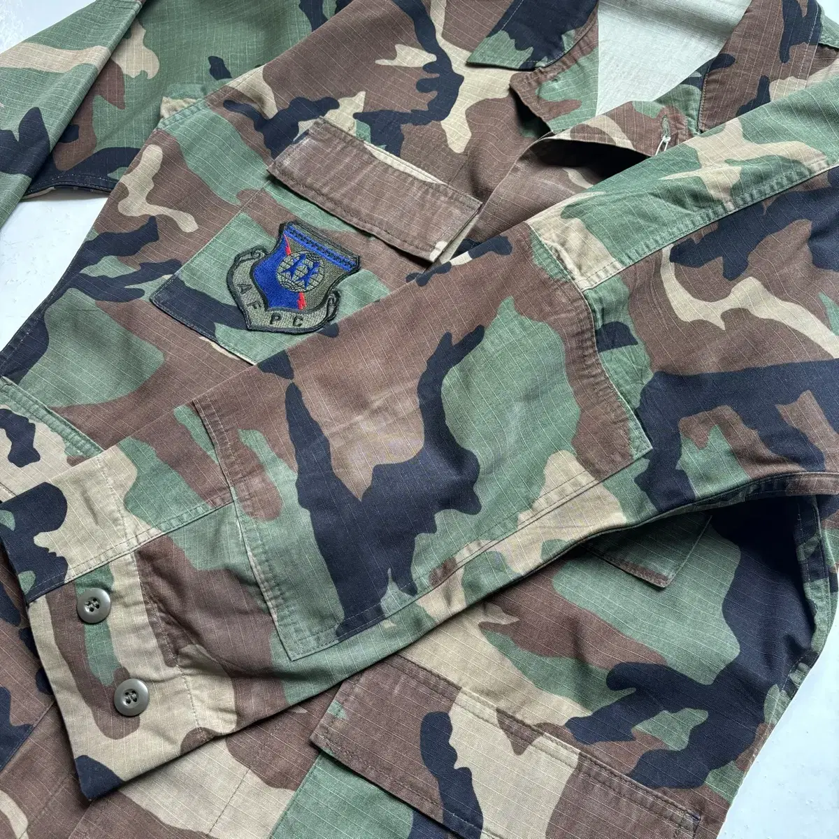 US ARMY OG 빈티지 BDU 우드랜드 자켓 S