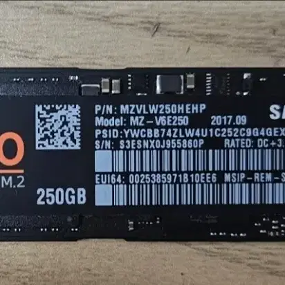 삼성 960evo 250G NVME 팝니다.